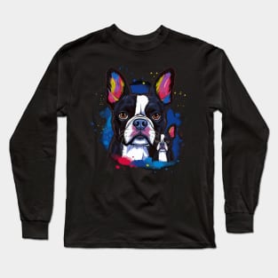 Boston Terrier Fathers Day Long Sleeve T-Shirt